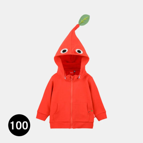 PIKMIN Hoodie Red Size 100 New Nintendo TOKYO/OSAKA Limited Detachable hood - Picture 1 of 5
