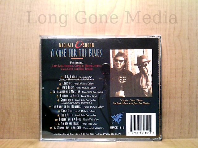 A Case For The Blues by Michael Osborn (CD, 1993, Blue Rock'it