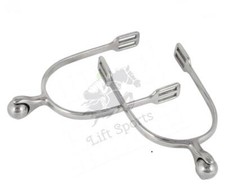 Horse Spurs Stainless Steel Smooth Roller Ball English Spur Light Weight Polish
