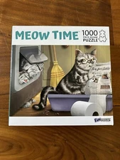 Funwares “Meow Time” 1000 Piece Jigsaw Puzzle 27” X 19” COMPLETE