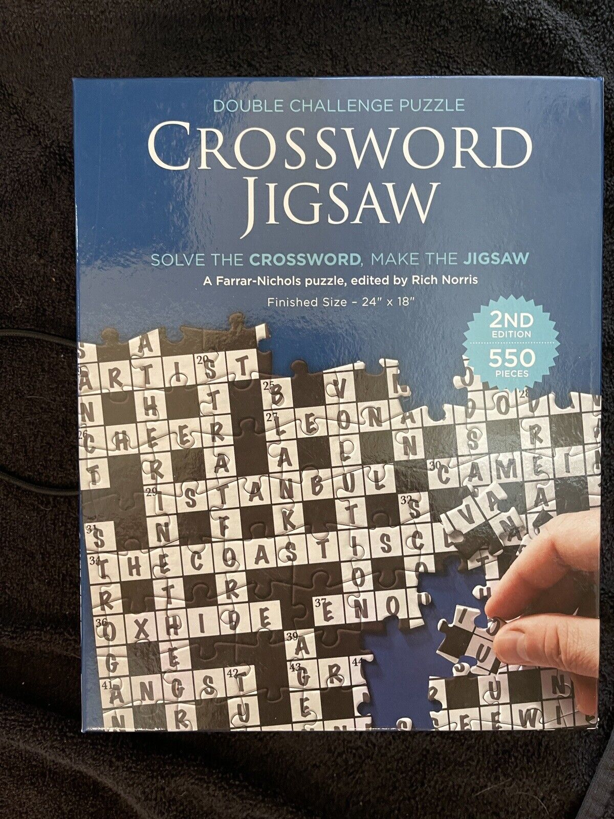 Crossword Jigsaw Puzzle by Farrar-Nichols 550 pieces size 24 x 18 New  Sealed