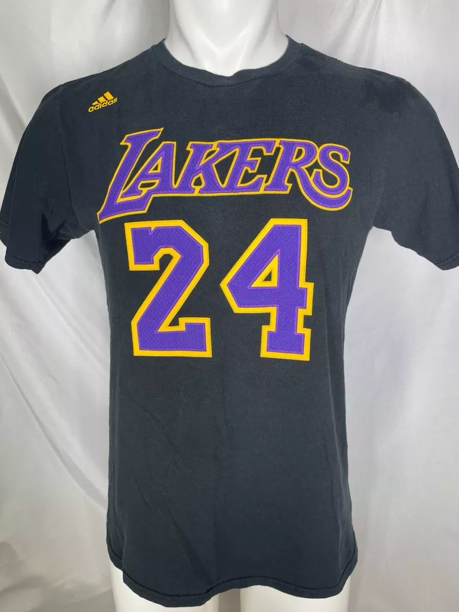 Kobe Bryant #24 Los Angeles Lakers NBA Black Jersey Style T-Shirt  Men's MEDIUM