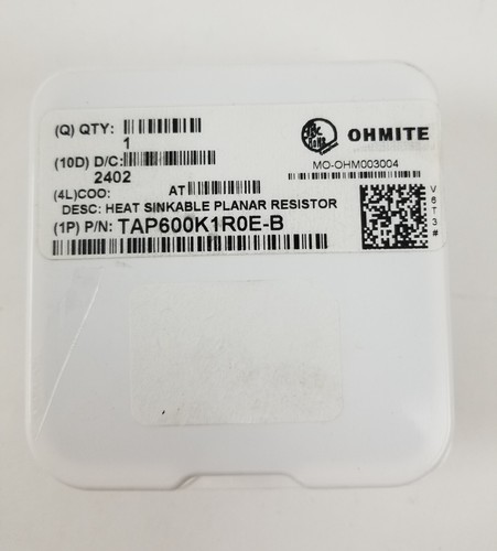 Ohmite TAP600K1R0E-B Heat Sinkable Planar Resistor 1 Ohms ±10% 600W NEW - Picture 5 of 6