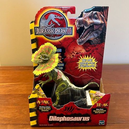 Jurassic Park III - Dilophosaurus Action Figure w/ "Re-ak A-Tak" Sound (Hasbro) - Picture 4 of 8