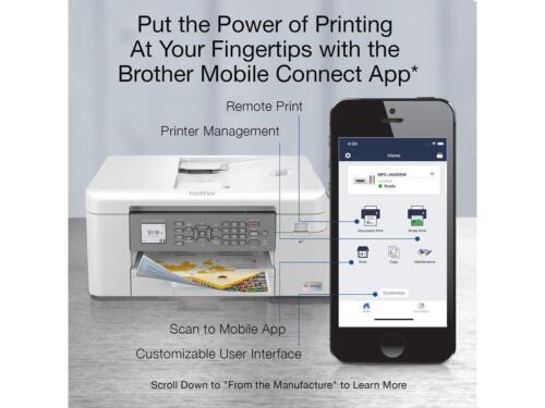 Brother MFCJ4335DW Up to 20 ppm Black Print Speed Wireless 802.11 b/g/n InkJet - Picture 4 of 5