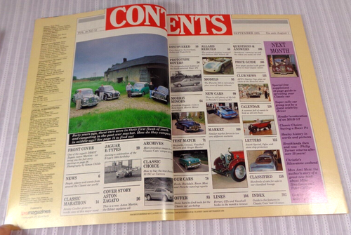 Thoroughbred & Classic Cars Magazine September 1991 Aston Martin Jaguar E-Type - Picture 4 of 4