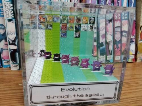 Diorama fait main Pokémon Gengar Generations - Gameboy Gaming Cube-Fanart Gengar - Photo 1 sur 5