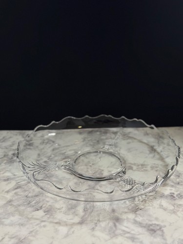 Heisey Glass Plantation Scalloped Rim Bowl/Torte Plate 12.5" - Picture 3 of 13