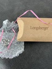 Longaberger Horizon Of Hope Tie On Pewter Heart Pin