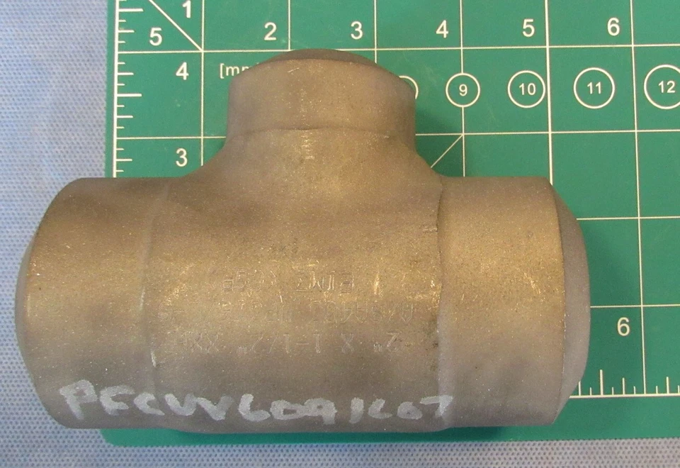 New 2" x 1-1/2" Butt Weld BW Reducing Tee Stainless Steel SS A403-WP316/316L XXS - Image 2 of 4