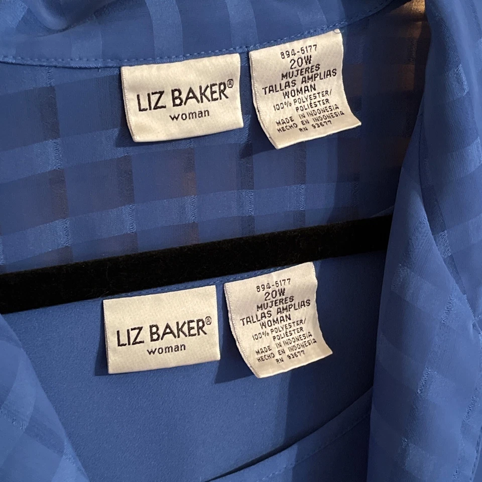 Juego de 2 piezas sin mangas y botones transparentes Liz Baker 20 W Twinset azul real para mujer Foto 4 de 4