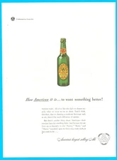 1942 Ballentine Beer PRINT AD largest selling ale in America WWII era