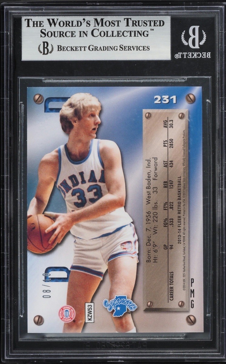 2013 UD Fleer Retro Larry Bird Green PMG Precious Metal Gem /10  