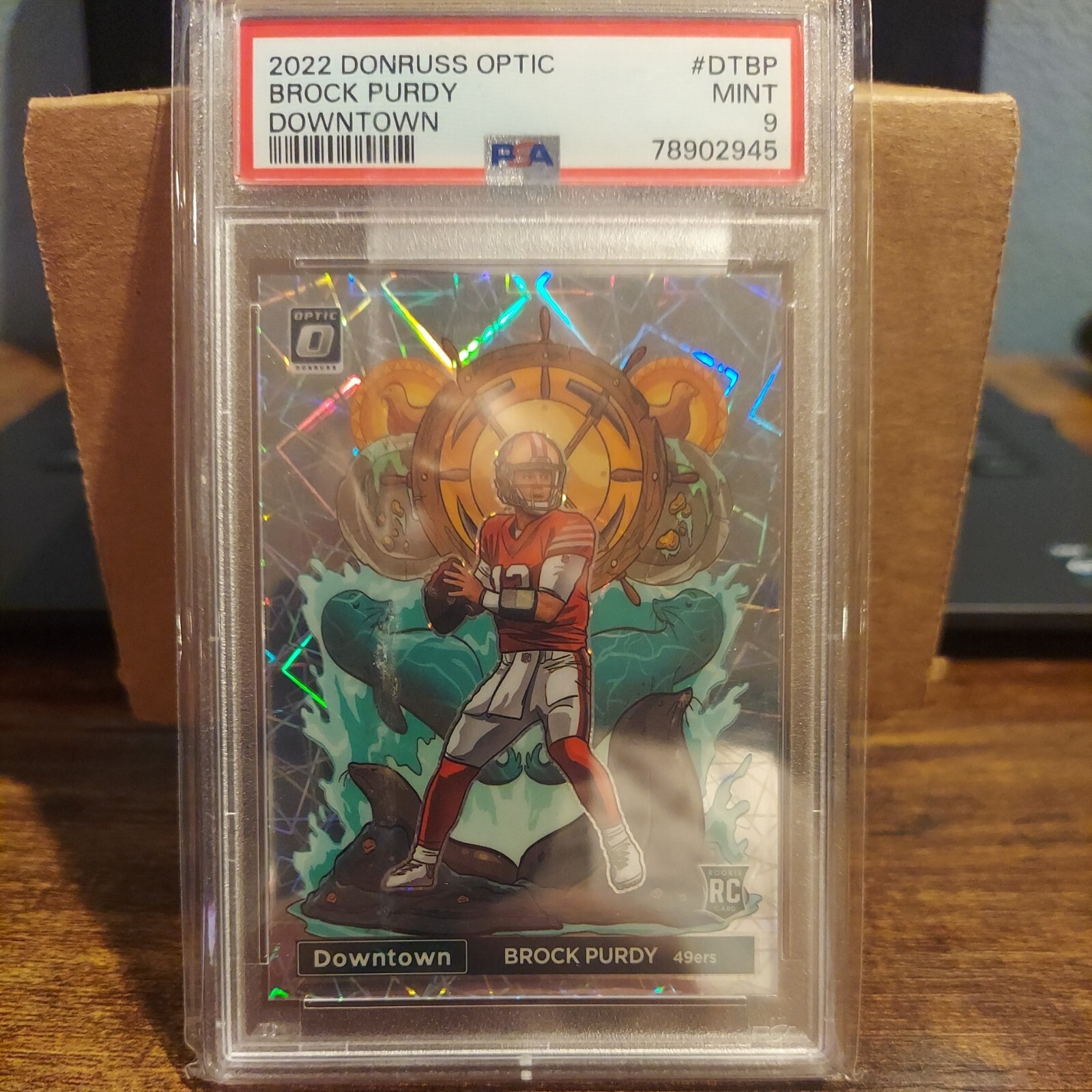 2022 PANINI DONRUSS OPTIC #DT-BP Brock Purdy Downtown RC PSA 9