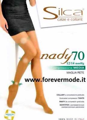 Collant donna Silca Nady 70 Sanitaria Compressione media mmHG 12
