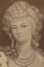 EUROPEAN NOBLE, FEMALE. CABINET CARD PHOTO OF ARTWORK.