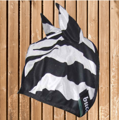 Bucas Fliegenmaske Zebra, Buzz Off Zebra, Fliegenmütze, Fliegenhaube, Fly Mask