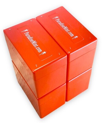 4 x Paradise Mint 10 Coin Red Storage Box Case for NGC and PCGS Slabs