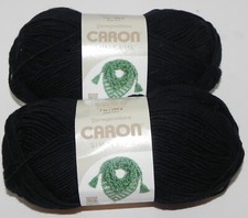 LOT 2 SIMPLY ME BLACK YARN YARNSPIRATIONS CARON ACRYLIC/NYLON/WOOL
