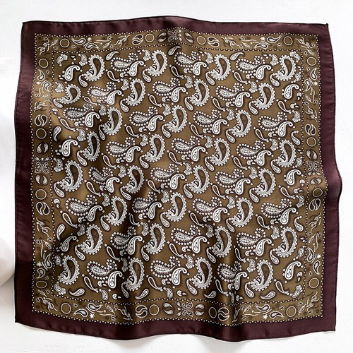 100% Mulberry Silk Scarf Bandanna Paisley Office Necktie Turban Hairband 21" - Picture 18 of 27