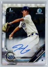 JJ Goss 2019 1st Bowman Chrome Draft Baseball Prospect Autograph Rookie RC Auto
