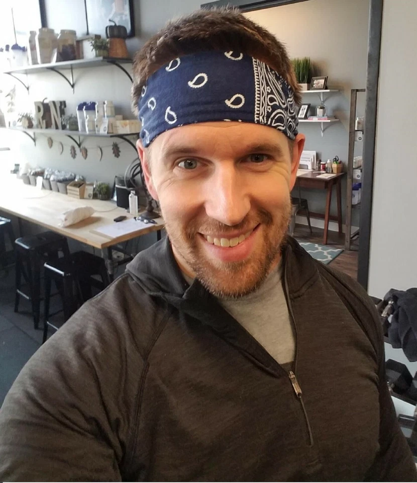 Head Tie Hair Back Band Sports Headband Men Women Ninja Bandana Wrap Sweatband - Image 4 of 4