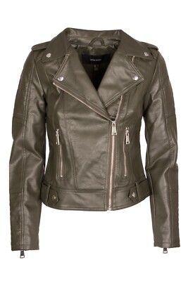 VERO MODA Damenjacke Damen Jacke Lederimitatjacke Weste Dunkelgrün NEU Größe S