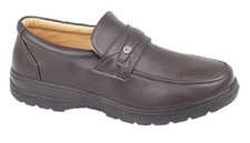 Image of Scimitar M825 Lightweight Apron Saddle Casual Slip On Shoes Brown ManMade