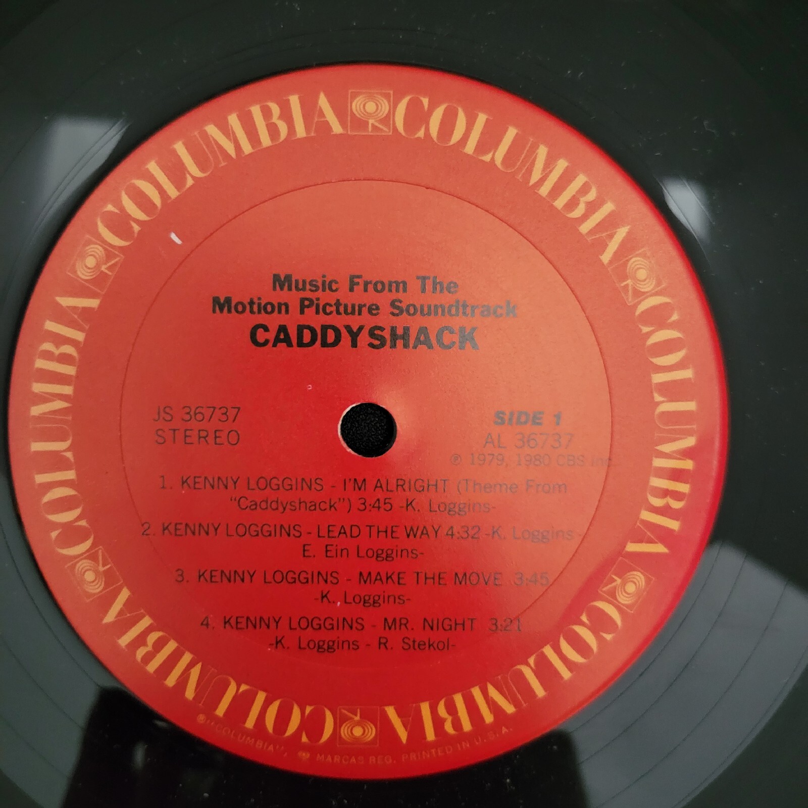 "CADDYSHACK" Original Soundtrack (Vinyl LP 1980) JS36737 Sleeve VG