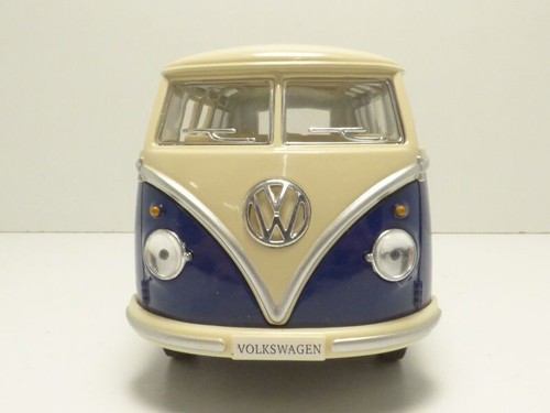 VOLKSWAGEN COMBI T1 type 2 SAMBA bleu 1/24 VW - Imagen 4 de 5