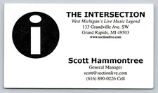 2010s 2020s Business Card The Intersection Life Music Grand Rapids MI Vtg