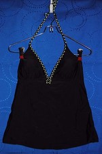 MOSSIMO Black w Tankini Top Swimsuit Size S NWOT