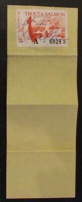 Timbre De Pêche Michigan 1963 – WTD Truite – Neuf Sans Charnière – États-Unis