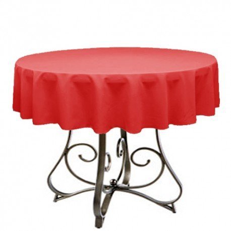 New Creations Fabric And Foam Inc 58" Round Polyester Poplin Table Overlay - Picture 27 of 43