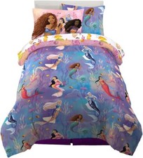 Disney Little Mermaid "Live Action Movie" Kids Reversible Bed Set-AB0BZFSF77G2