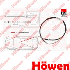 Fits Peugeot 306 1993-2002 Hand Brake Cable Rear Right Howen #1 474598