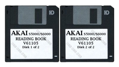 Akai S5000 / S6000 Set of Two Floppy Disks READING BOOK V61105