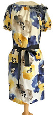 Simply Vera Wang Dress, Watercolor Floral Balloon Sleeve S Belt Knee Shift Rhine