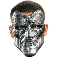 Disguise - Evil Masquerade Mask - Adult Costume Accessory - Silver - One Size