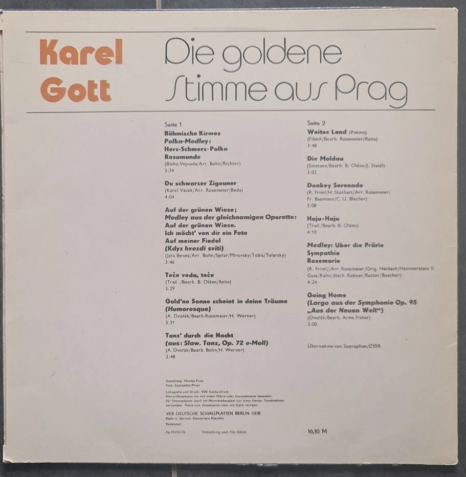 KAREL GOTT LP Vinyl Autogramm Signiert Original Autograph signed Autogram - Bild 2 von 2