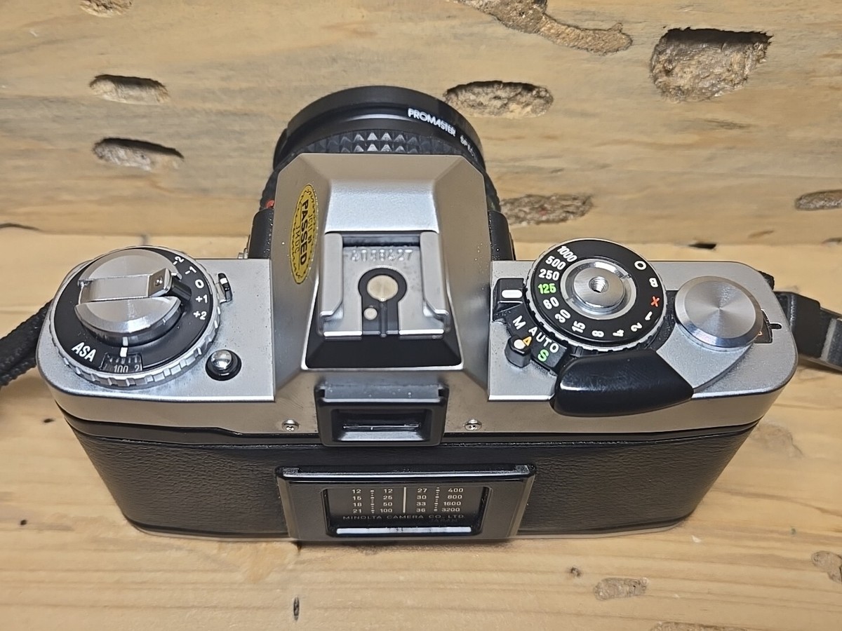 MINOLTA XD-5 Silver 45mm SLR Film Camera w/ MD W.Rokkor 45mm