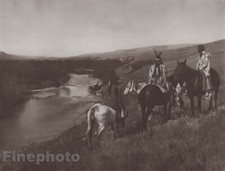 1900/72 EDWARD CURTIS Photogravure NATIVE AMERICAN INDIAN Piegan Horse Art 11x14