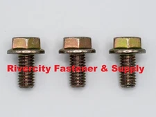 (100) M8-1.25x16 Hex Flange Bolts Grade 10.9 ZY M8x1.25x16 Screws 8mm x 16mm