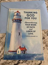 Pastor - Thanking God For You - Ministry 5.5”x8” Religious Greeting Card