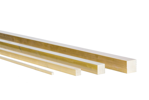 Messing Vierkantstange Ms58 CW614N - 5x5mm Bis 30x30mm Länge 50-2000mm