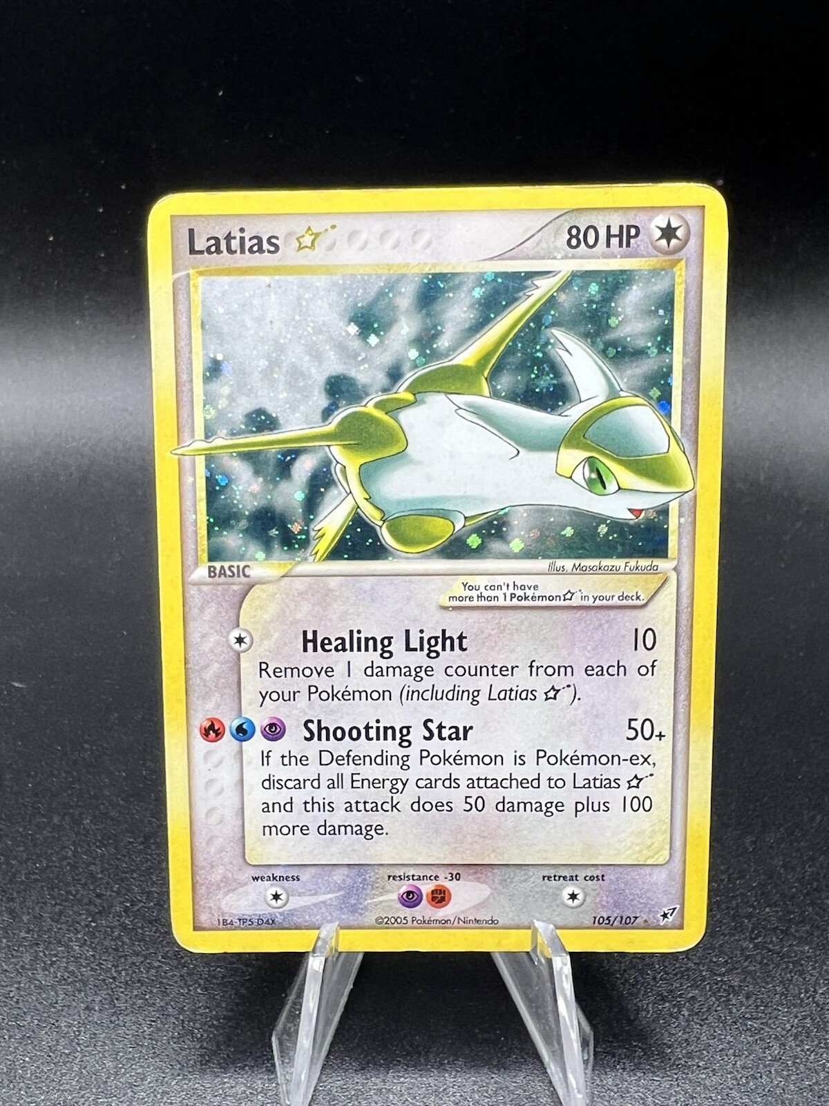 Pokemon - Latias Gold Star 105/107 Deoxys Holo -Moderately Played - MP OR1