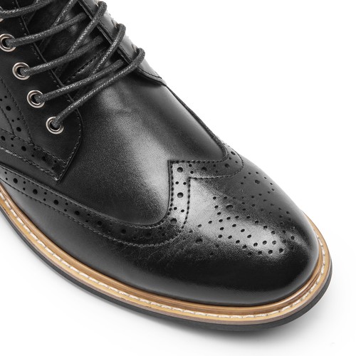 Herren Elegant Knöchel Motorrad Stiefel Budapester Zehe Seitlicher Reißverschluss - Bild 6 von 27