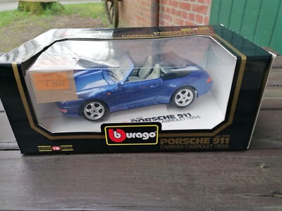 Porsche 911 Carrera Cabriolet 1994 Verte - Burago 1/18 - 3040V - état Neuf