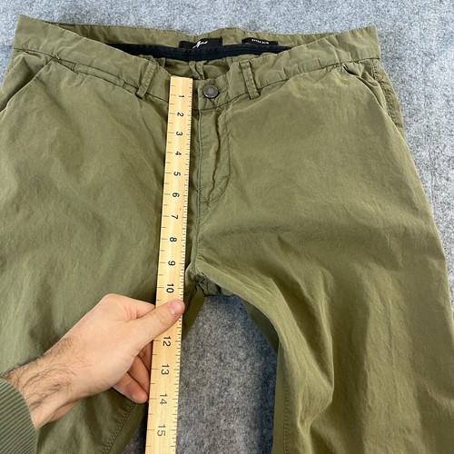 Chinos ajustados 7 For All Mankind 34 32 * Pantalones marrón tostado puño elástico - Imagen 5 de 12
