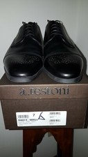 Scarpe uomo Amedeo Testoni stringate colore nero suola in gomma n.41 nuove